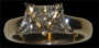 gold Trilliant Cut Ring