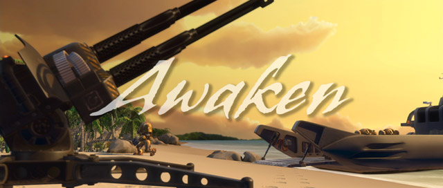 Title card for the Animated short - Awaken