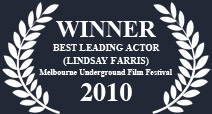 Lindsay Farris Winner best leading actor MUFF 2010