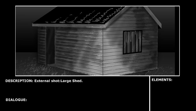 Michael leaves and locks shed