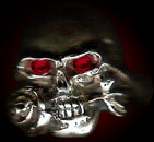 Skull and rose ring