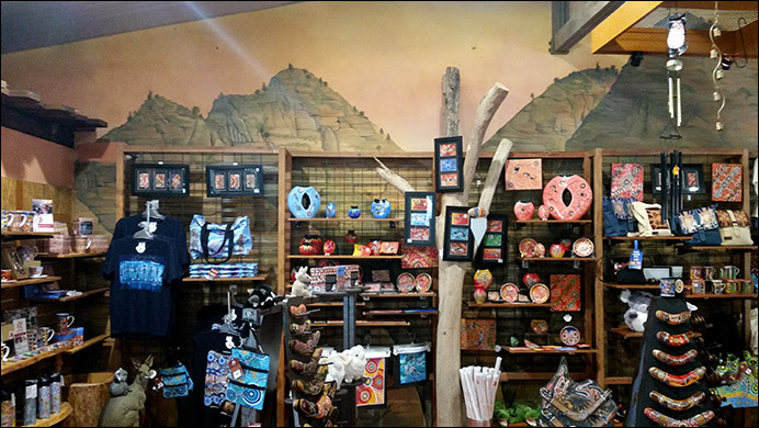 Dreamworld Mountainscape mural for retail enviroment