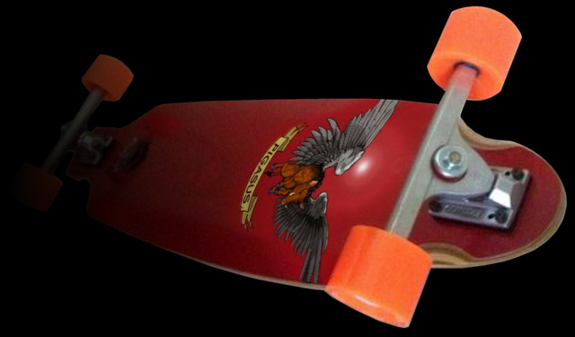 Pigasus deck art Pigasus longboard deckart