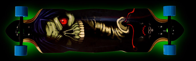 Trasharama agogo's Spine Grrl Skateboard Deck Art