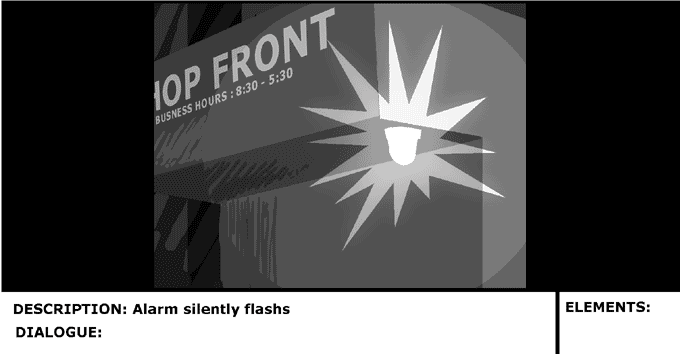 storyboard 2 alarm goes off