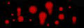 Small spots - the blood was travelling at a relatively high velocity. (More force equals smaller splatter)