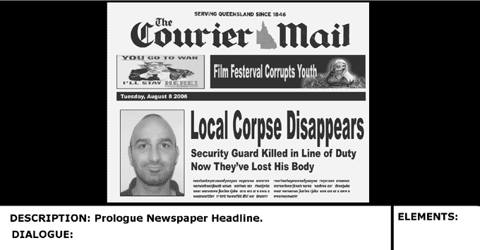 Disappearing Corpse Headline