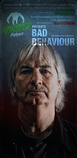 Bad Behaviour Panel art featuring john jarratt for web and print use