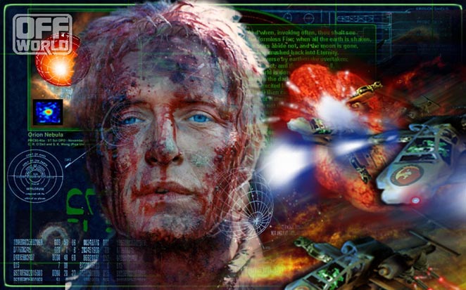 _android_ (an'droid) n, Gk.  humanoid automation.  more at
        robot./  1.  early version utilized for work too
        boring, dangerous or unpleasant for humans.
        2.  second generation bio-engineered.  Electronic
        relay units and positronic brains.  Used in space
        to explore inhospitable environments.  3.  third
        generation synthogenetic.  REPLICANT, constructed
        of skin/flesh culture.  Selected enogenic transfer
        conversion.  Capable of self perpetuating thought.
        Paraphysical abilities.  Developed for emigration
        program.

        WEBSTER'S DICTIONARY
        New International (2012)
