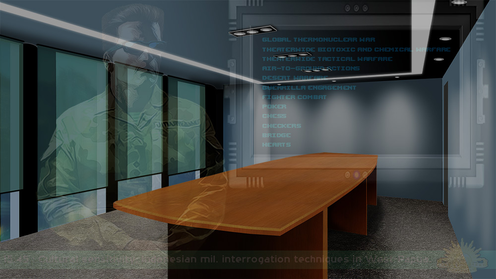 The Image contains a CGI background created in a 2d image programme - a virtual Set if you will... All other elements are placeholder images to show the viewer how the footage is to be blocked.