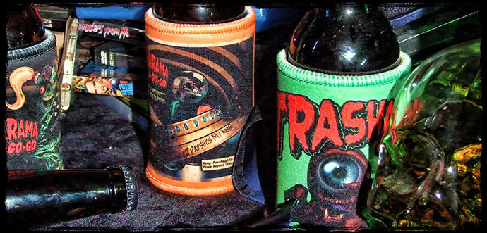 Merchandise: First Print Run for the 2018 Trasharama film festival's Latest Stubbie Cooler