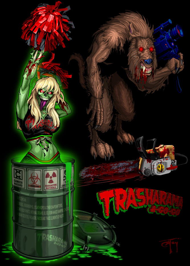Trasharama agogo character art for 2007 festival